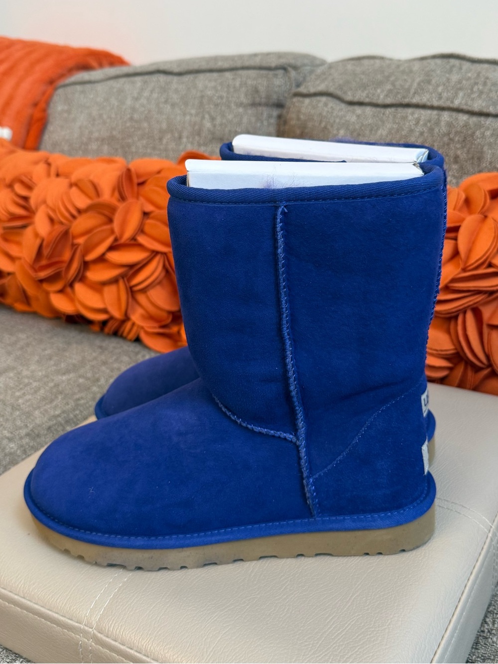 ❣️🆕UGG Women's Short Classic Boots in Deep Periwinkle Suede S/N 5825❣️ - Picture 5 of 11